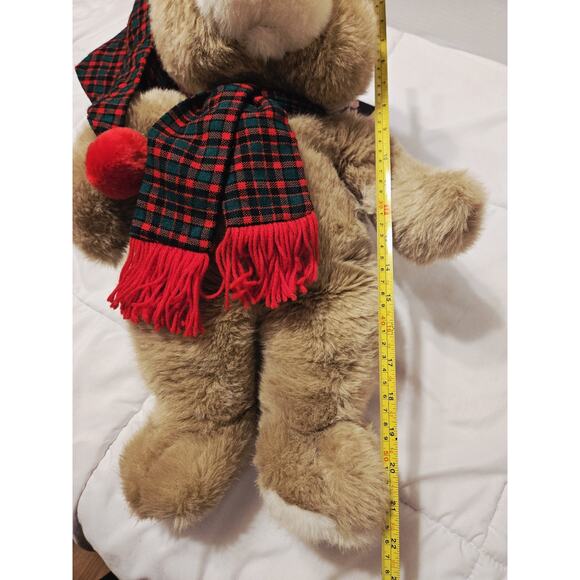 Vintage Commonwealth Nibblets Christmas Mouse Plush RL Style Plaid Hat Scarf - Picture 4 of 7